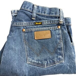 Wrangler Mens Jeans 32x30 Blue Denim Straight Leg Cotton Classic Fit 13MWZPW
